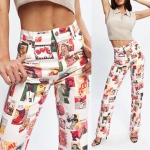 Reformation comic high rise straight leg jeans, size 27